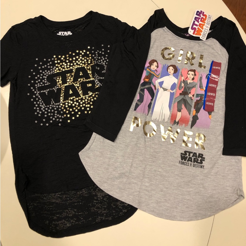 Girls Disney Tshirts (three) size 10/12/large
